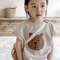 LULU & SKY Girls Checked Extended Sleeves Boxy Regular Top-image-21