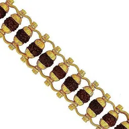 Divine souvenirs Unisex Rudraksha Beaded Link Bracelet-91