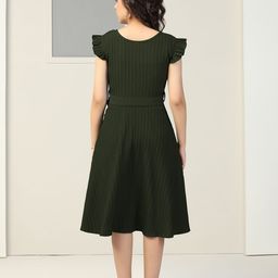 OMPAX Flutter Sleeve A-Line Dress image 5