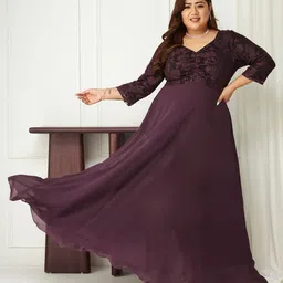 Miss Chase A+ Georgette Fit & Flare Maxi Dress-image-95