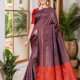 Anouk Rustic Paisley Zari Banarasi Saree-38