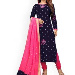HMP Fashion Bnadhani Printed Unstitched Dress Material-image-85