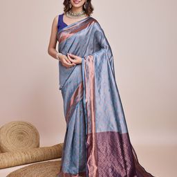 CARTYSHOP Woven Design Zari Traditional Banarasi Saree-image-45