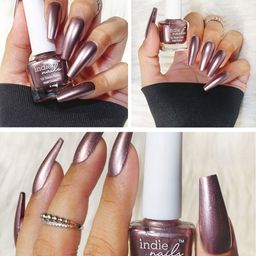 indie nails Indie Nail Set Of 11 Long Lasting Glossy Nail Polish With Mini Filer & Potli - 5 ml Each image 2