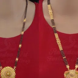 Ramdev Art Fashion Jwellery Brass Gold Plated Mangalsutra-picture-29