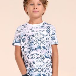 U.S. Polo Assn. Kids Boys Abstract Printed Round Neck T-shirt-picture-23