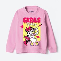 YK Disney Girls Graphic Printed Round Neck Cotton Pullover Sweatshirt-picture-33