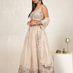 Soch Embroidered Sequinned Ready to Wear Lehenga & Blouse With Dupatta image 4
