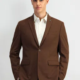Arrow Self-Design Slim-Fit Single-Breasted Formal Blazers-image-30
