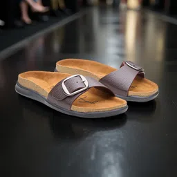 MICHAEL ANGELO Women Textured Open Toe Flats with Buckle-picture-21