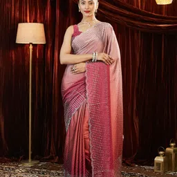 kasee Ombre Beads and Stones Silk Blend Saree-picture-37