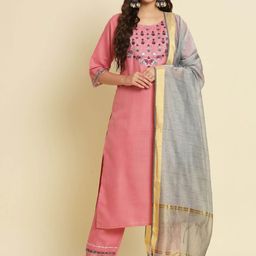 Women Floral Printed Kurta with Trousers & Dupatta-picture-43