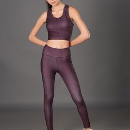 The Dance Bible Printed Scoop Neck Padded Sports Top With Activewear Leggings Co-Ords-picture-16