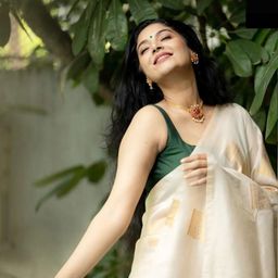 CaniBani Cream Silk Blend Banarasi Sarees-image-41