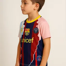 dostitch Boys Cristiano Ronaldo All Club Mix Special Edition Football Jersey with Shorts-24