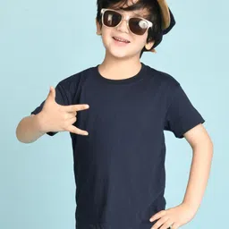 NUSYL Boys Solid Round Neck Cotton T-shirt-picture-11
