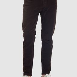 Snitch Men Dark Brown Textured Slim Fit Trousers-image-72
