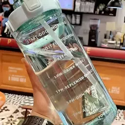 Myntra Elegant Homes Sea Green Single Plastic Printed Water Bottle-19
