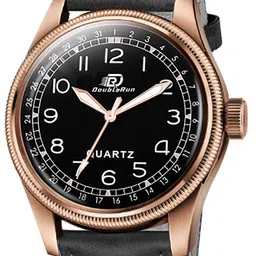 DOUBLERUN Men Round Dial & Leather Straps Analogue Multi Function Watch H05N1115 image 2