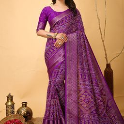 LeeliPeeri Designer Bandhani Zari Saree-image-63