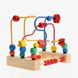 Wooden Beads Maze | Roller Coaster | Toddler Large Abacus | Activity Centre Kids Magnet | Educational Toys 12 months+-image-67