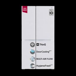 LG 650 Litres 3 Star Frost Free Side by Side Refrigerator with Smart Inverter Compressor (GLB257DLW3, Linen White)-image-26