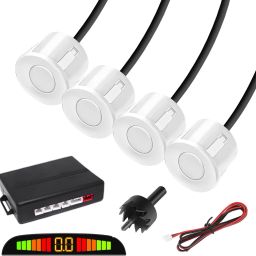 Accessories Kit. All Universal Car 4 White Parking Sensor Reverse Radar with Sound Alarm System. Parking Sensor-image-41