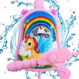 Unicorn Cartoon Pichkari with Back Holding Tank Holi Pichkari for Kids Boys Girl Water Gun-image-5
