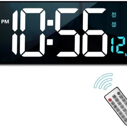 Digital White, Blue Clock-image-7