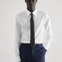 MANGO MAN Cotton Formal Shirt-image-16