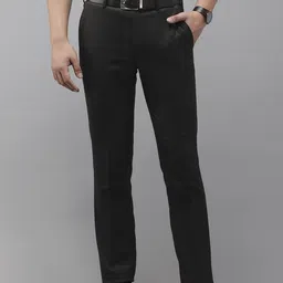 Park Avenue Men Solid Formal Trouser-image-21
