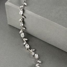Jewels Galaxy Silver-Plated CZ Studded Bracelet-image-42