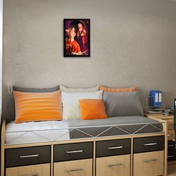 eCraftIndia Multicoloured Lady Applying Make-Up UV Wall Painting-image-69