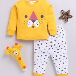 YK X Tinyo Infant Boys Pure Cotton Printed T-shirt with Joggers-image-42