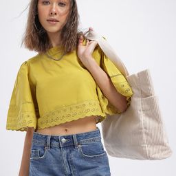 glitchez Schiffli Showers Crop Top-image-39