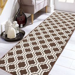 Saral Home Brown & Beige Geometric Print Carpet-11