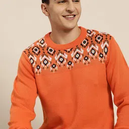 HERE&NOW Acrylic Geometric Pullover-image-14