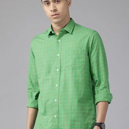 ColorPlus Contemporary Fit Cotton Checked Casual Shirt-image-39
