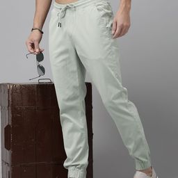 The Roadster Life Co. Men Mid-Rise Joggers Trousers With Drawstring Closure-3