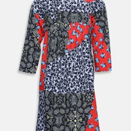 Oxolloxo Girls Multicoloured Printed A-Line Dress-image-56