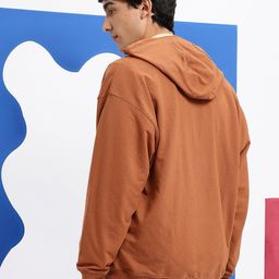 Aeropostale Drop-Shoulder Sleeves Front-Open Hooded Sweatshirt image 4