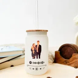 Personalized Spotify Song Frosted Can Sipper - 500 ML-17