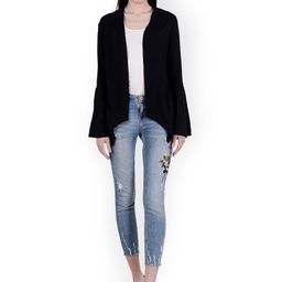 SCORPIUS Black Solid Open Front Shrug image 4