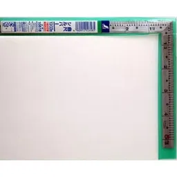 Shinwa Rules Square Thickness Curved Equivalent Scale Silver 323×161.5×1.4 mm, 68535266-27
