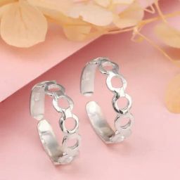GIVA 92.5 Sterling Silver Miniature Circular Toe Rings-picture-23