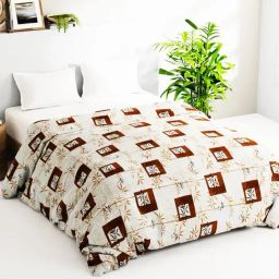 Bianca Victoria Brown Cotton Geometric Double Comforter-image-63
