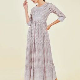 Soch Grey Printed Maxi Dress-picture-43