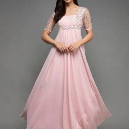 Miss Chase Pink Embellished Maxi Dress-image-27