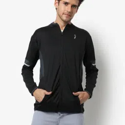 Campus Sutra Charcoal Grey Regular Fit Sports Jacket-42