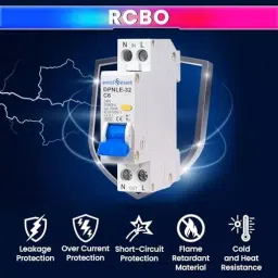 amiciSmart Single Module Circuit Breaker 6 Aamp 220 VAC with Overcurrent, Short-Circuit & Leakage Protection, 1x1M-RCBO-6A image 4